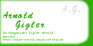 arnold gigler business card